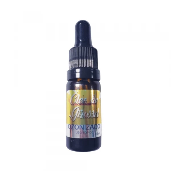 Óleo de Girassol Ozonizado 10ml - Tratamento Natural para Pele e Unhas